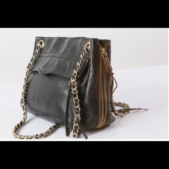 REBECCA MINKOFF | BLK LEATHER SWING SHOULDER BAG - Picture 2 of 7
